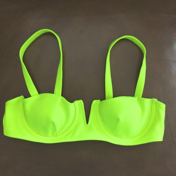 Sunny Bunny Other - Sunny Bunny Bikini Top Underwire Neon Yellow NWOT